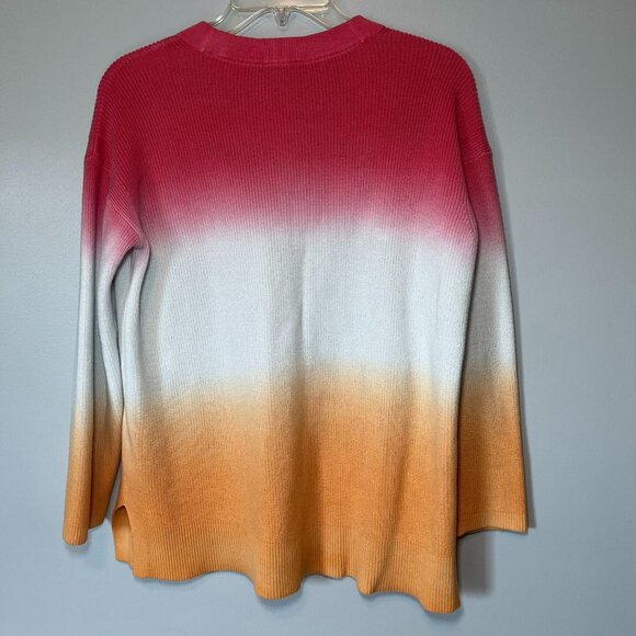 Talbots womens ombre knit cardigan button up sweater size medium boho casual - Picture 9 of 11